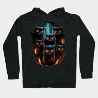 Halloween Scary Black Cats Lover Hoodie